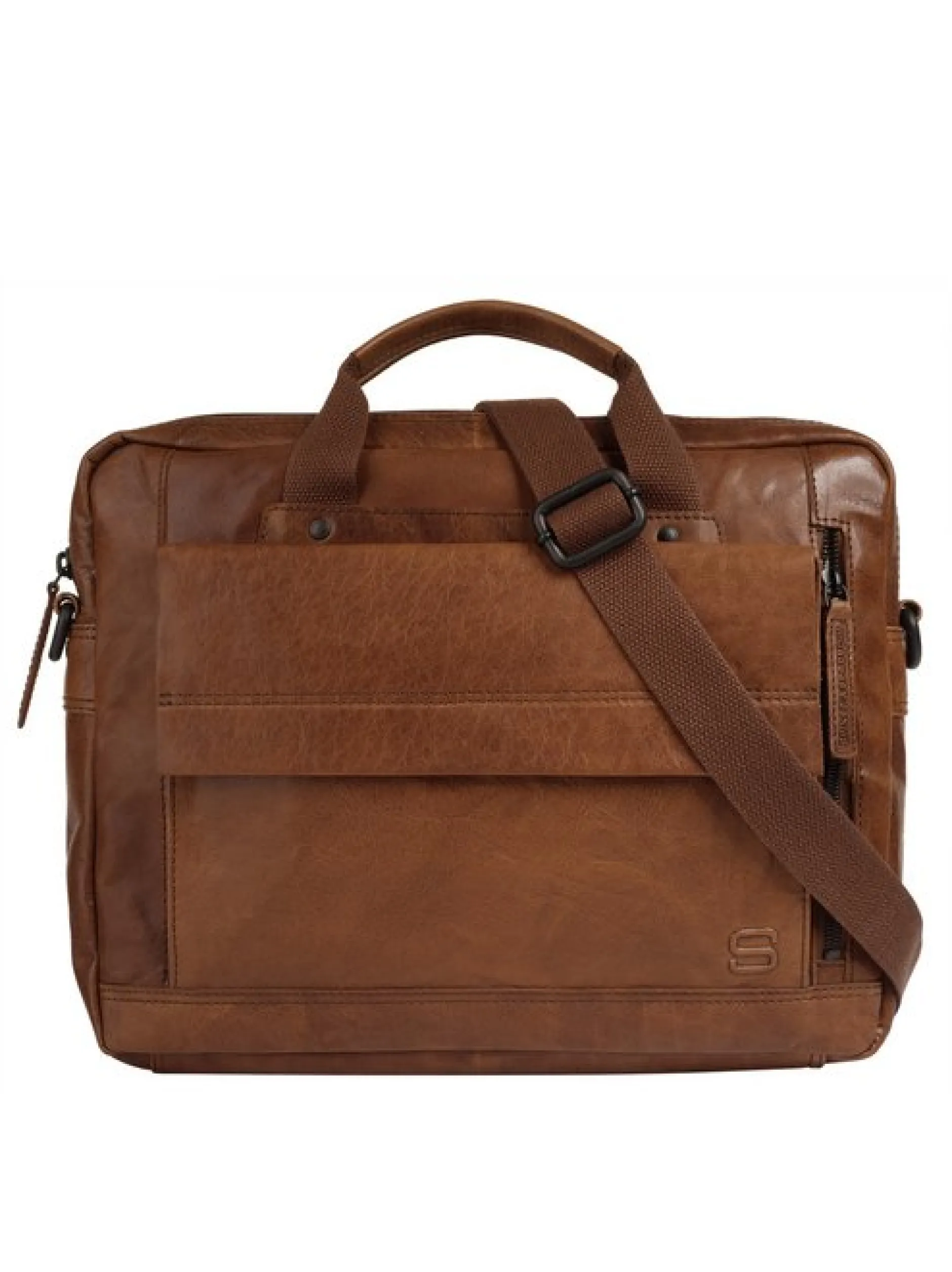 Spikes & Sparrow Unisex Aktentasche in cognac