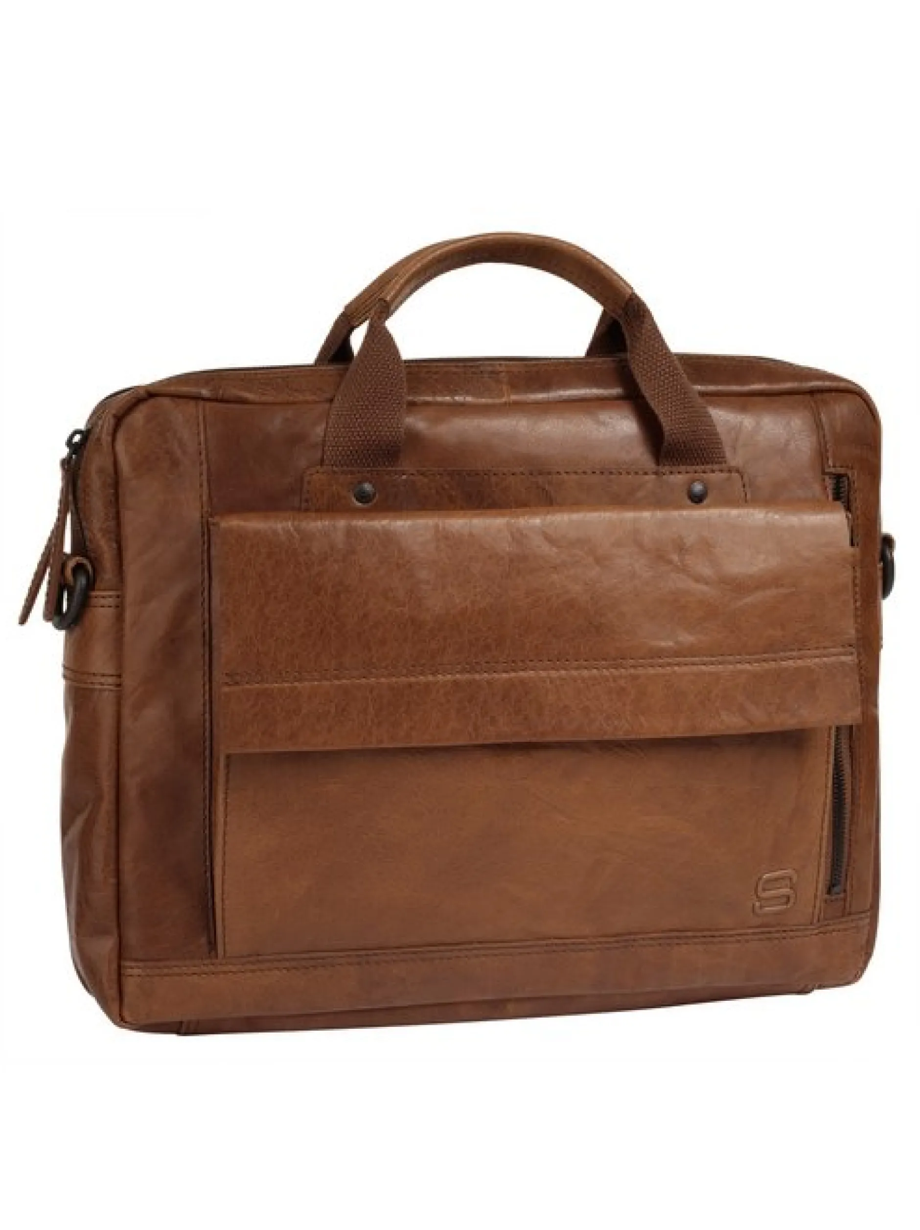 Spikes & Sparrow Unisex Aktentasche in cognac