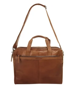 Spikes & Sparrow Unisex Aktentasche in cognac
