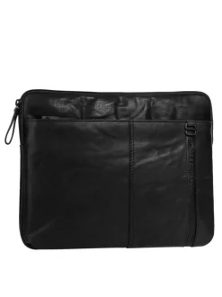 Spikes & Sparrow Unisex Dokumententasche in schwarz