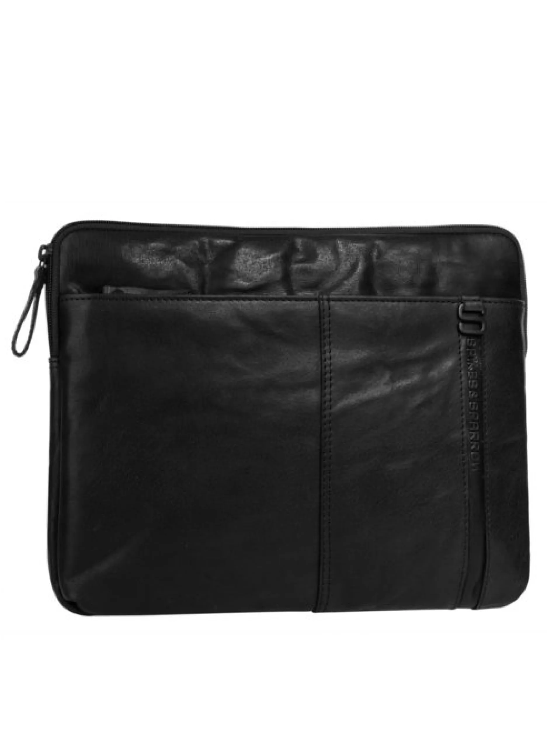 Spikes & Sparrow Unisex Dokumententasche in schwarz