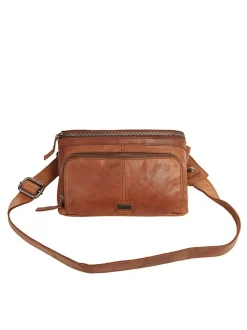 Spikes & Sparrow Unisex Gürteltasche in cognac