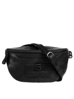 Spikes & Sparrow Unisex Gürteltasche in schwarz