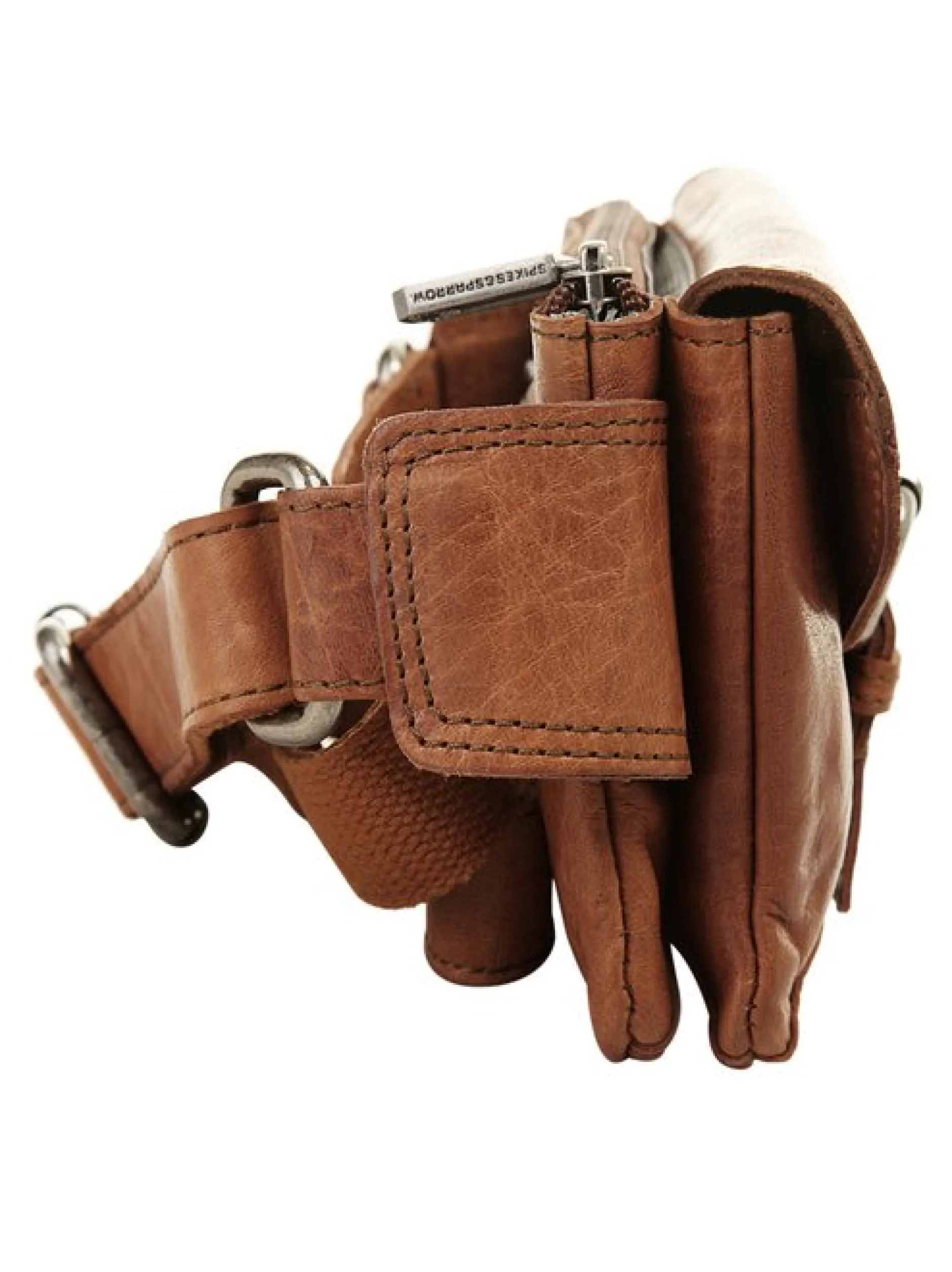 Spikes & Sparrow Unisex Gürteltasche in cognac