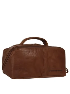 Spikes & Sparrow Unisex Kulturtasche in cognac