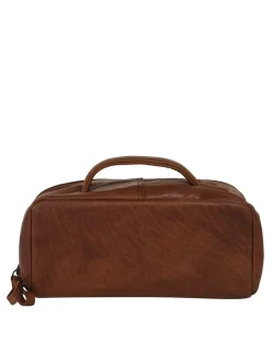 Spikes & Sparrow Unisex Kulturtasche in cognac
