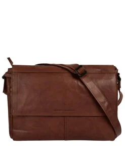 Spikes & Sparrow Unisex Messenger in cognac