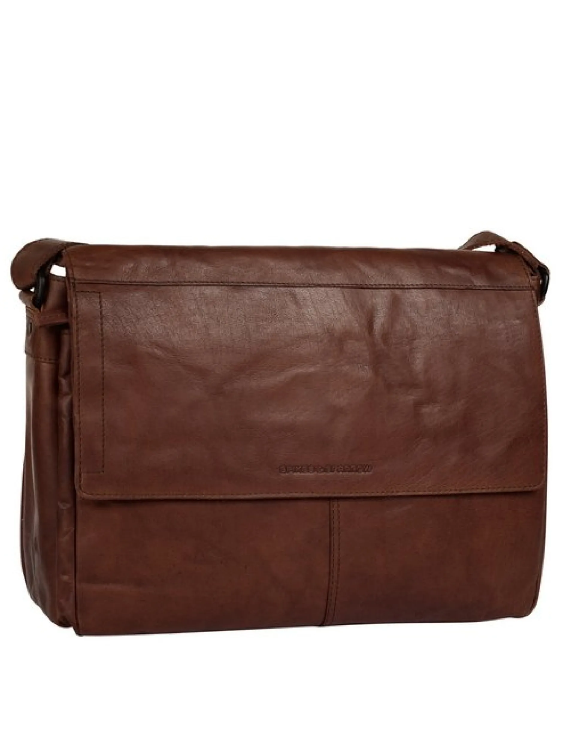 Spikes & Sparrow Unisex Messenger in cognac