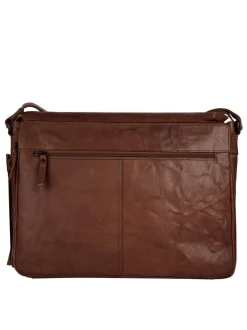 Spikes & Sparrow Unisex Messenger in cognac