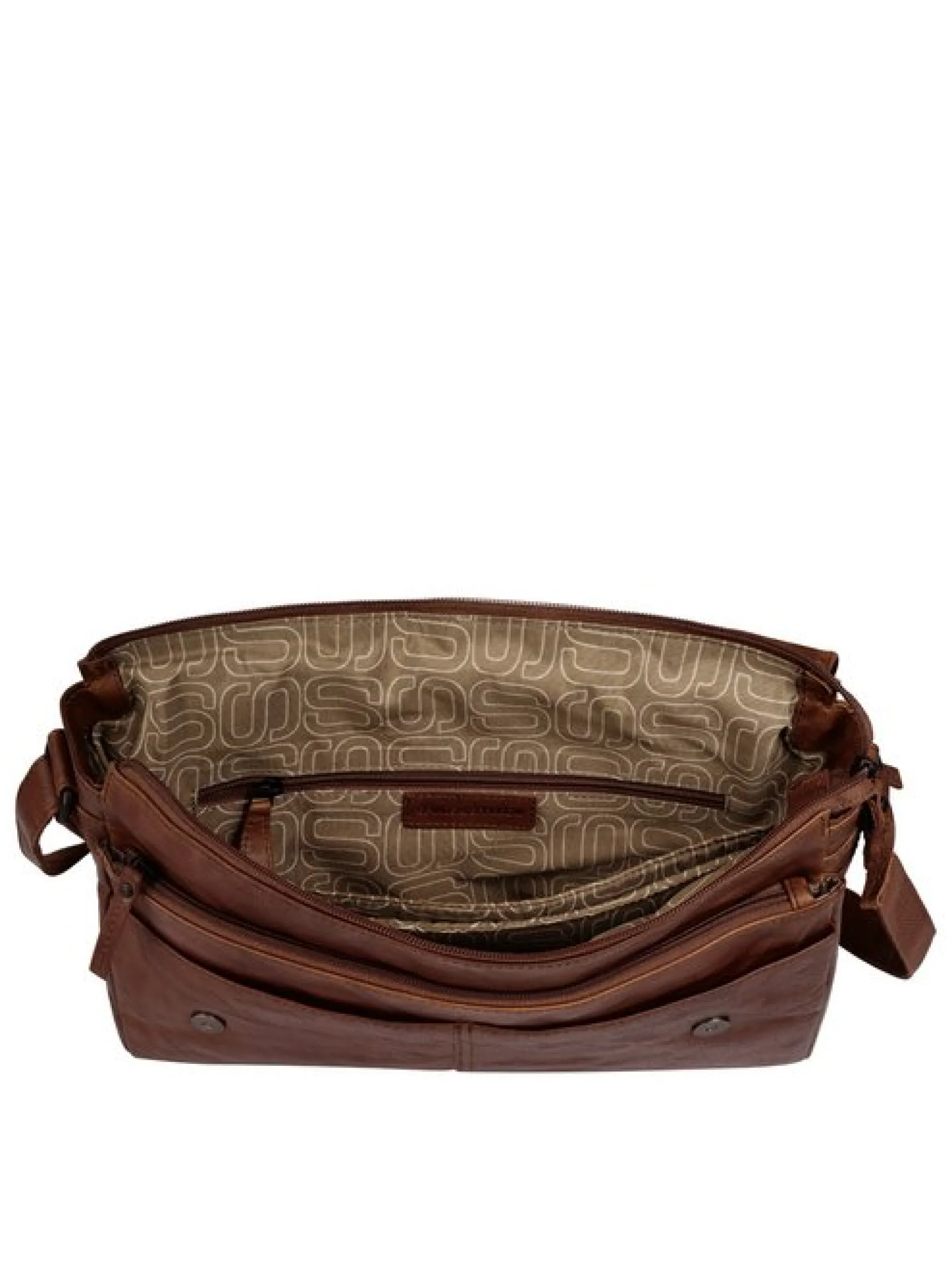 Spikes & Sparrow Unisex Messenger in cognac