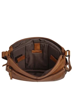 Spikes & Sparrow Unisex Messenger in cognac