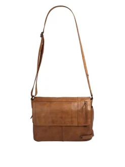 Spikes & Sparrow Unisex Messenger in cognac