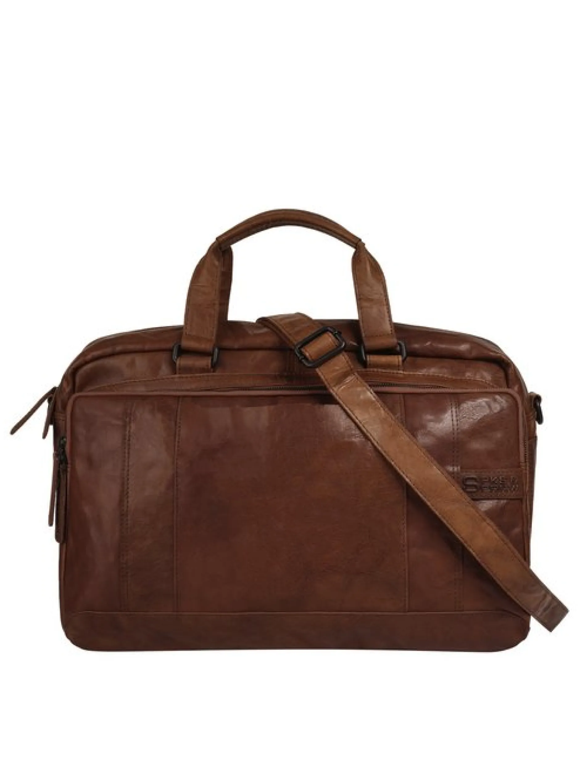Spikes & Sparrow Unisex Reisetasche in cognac
