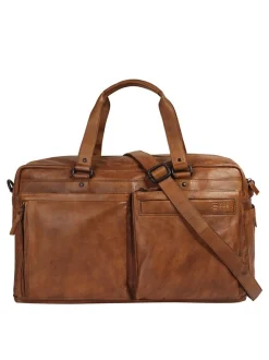 Spikes & Sparrow Unisex Reisetasche in cognac