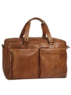 Spikes & Sparrow Unisex Reisetasche in cognac