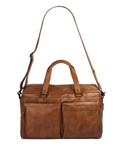 Spikes & Sparrow Unisex Reisetasche in cognac