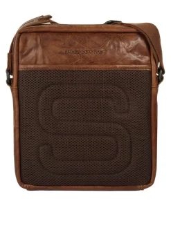 Spikes & Sparrow Unisex Umhängetasche in cognac