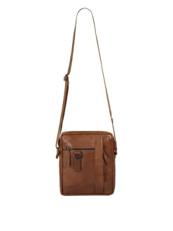 Spikes & Sparrow Unisex Umhängetasche in cognac