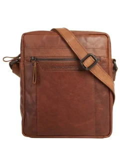 Spikes & Sparrow Unisex Umhängetasche in cognac