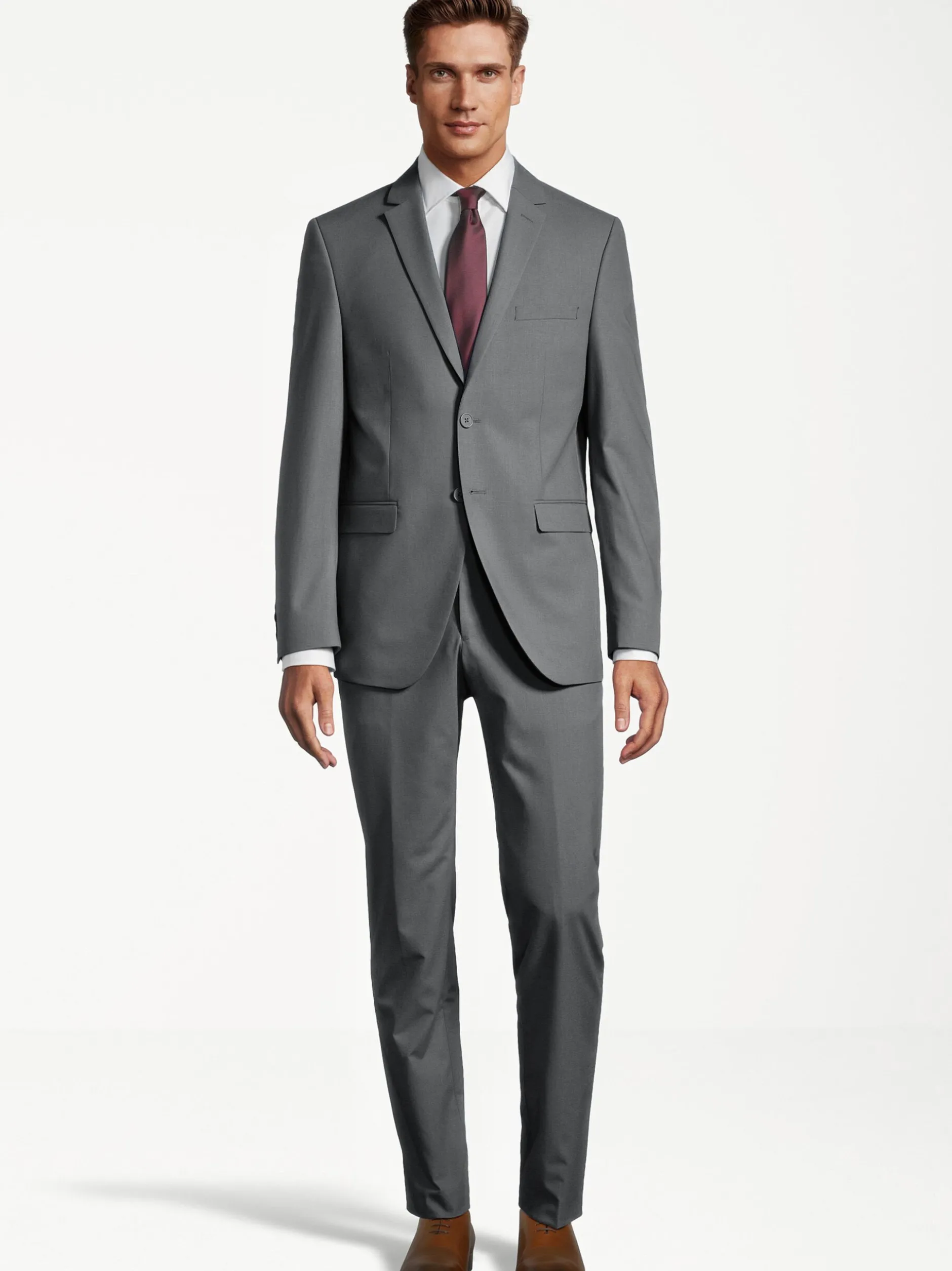 Steffen Klein Herren Anzug - Slim Fit in grau