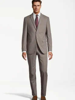Steffen Klein Herren Anzug - Slim Fit in taupe