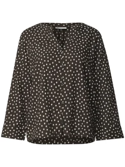 Street One Damen Bluse in schoko beige - Ärmel: 3/4 Arm