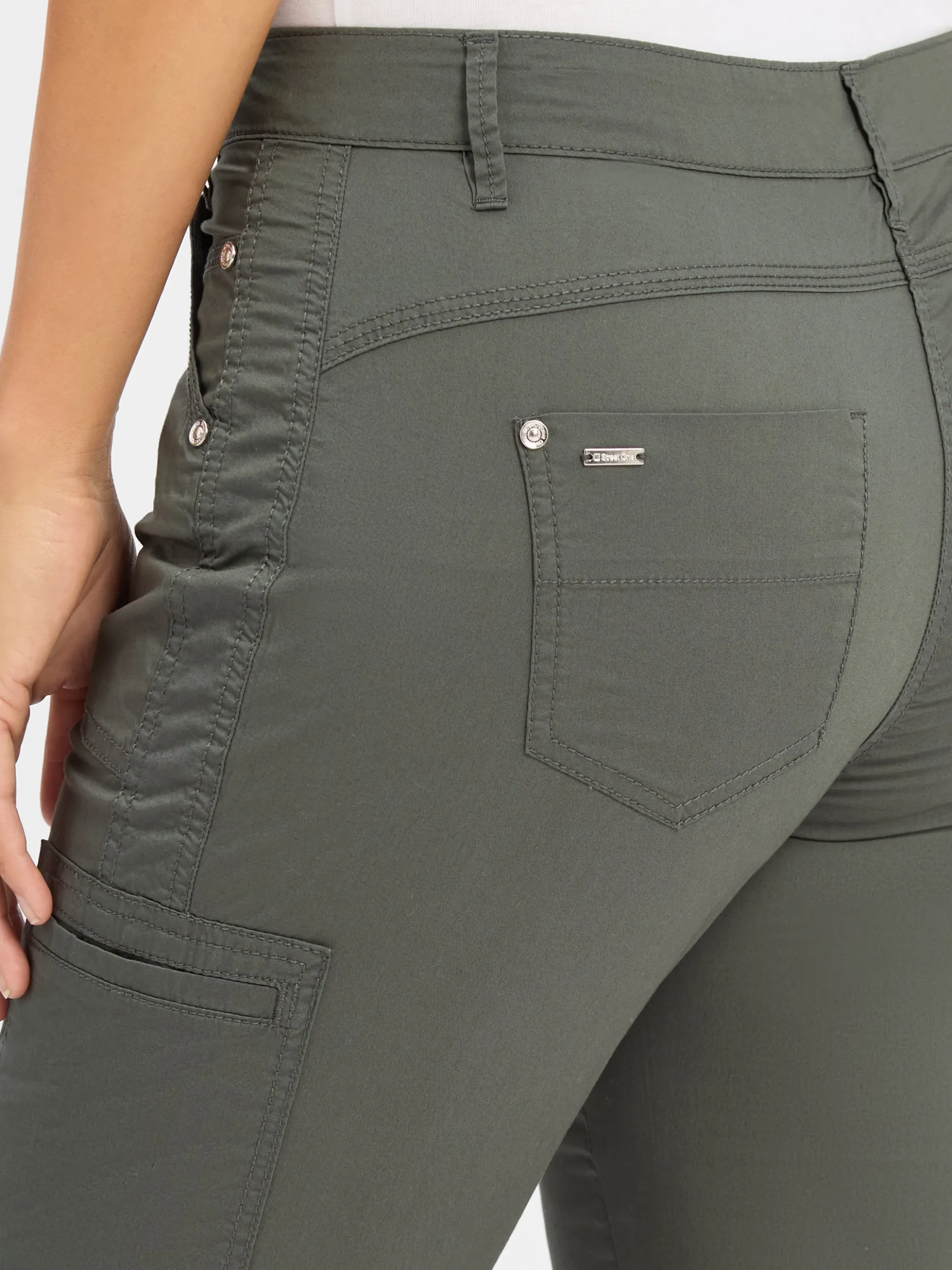 Street One Damen Caprihose in tanne - Länge: mittel