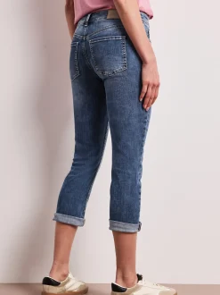 Street One Damen Capri-Jeans in medium stone
