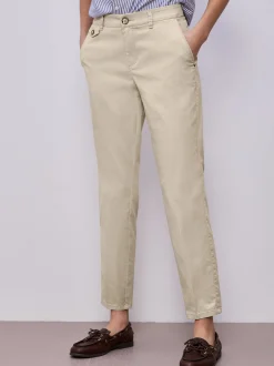 Street One Damen Chino in beige - Länge: verkürzt