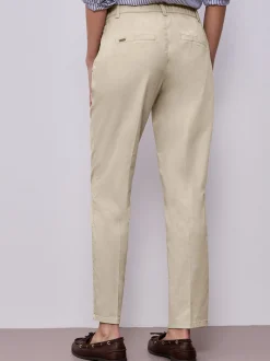 Street One Damen Chino in beige - Länge: verkürzt