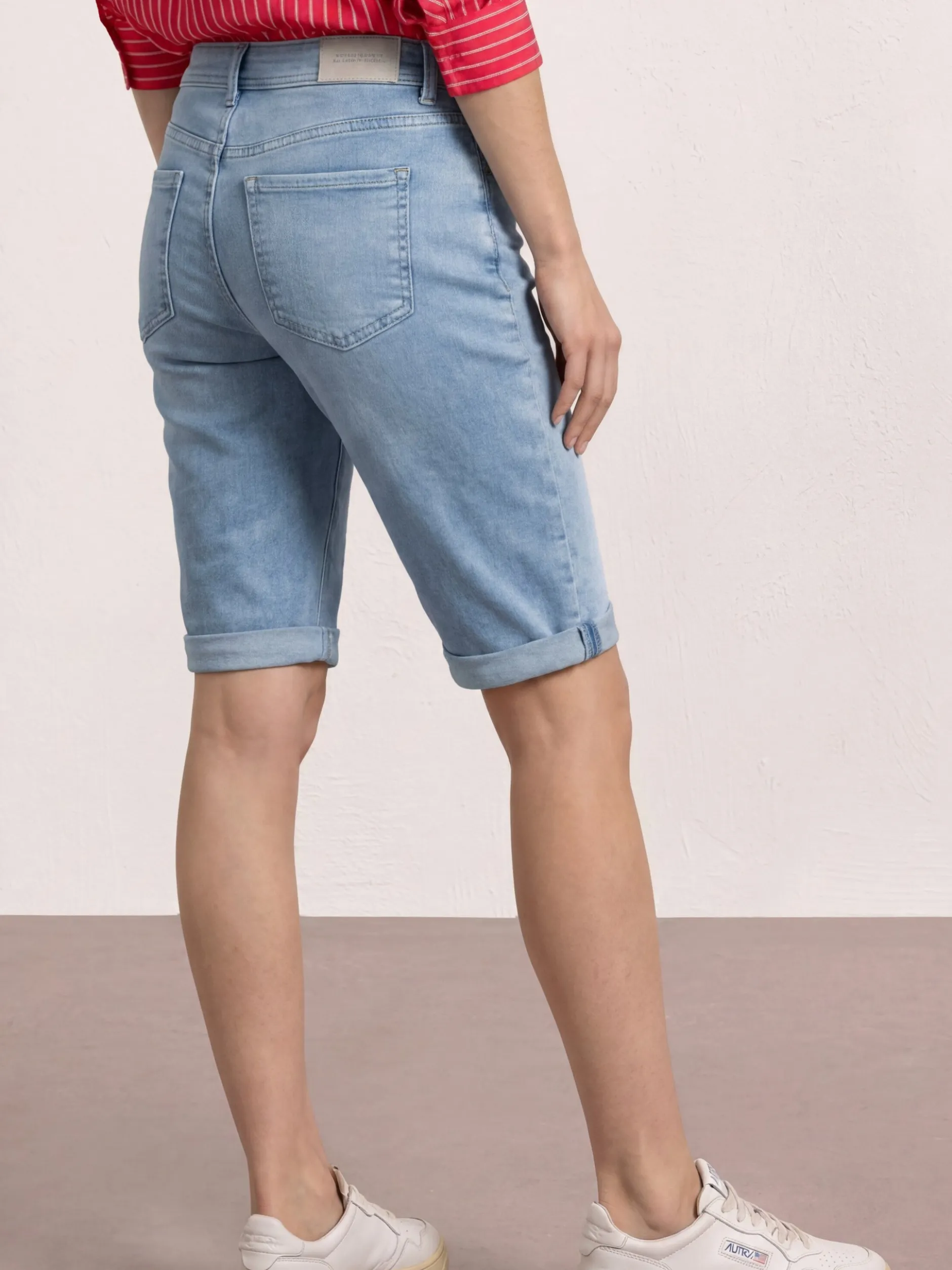 Street One Damen Jeans-Bermudas in light stone