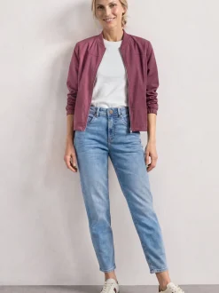 Street One Damen Jeans in light stone - Länge: verkürzt
