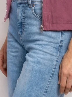 Street One Damen Jeans in light stone - Länge: verkürzt