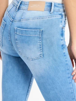 Street One Damen Jeans in light stone - Länge: verkürzt