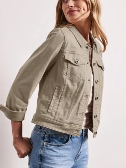 Street One Damen Jeansjacke in taupe