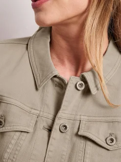 Street One Damen Jeansjacke in taupe