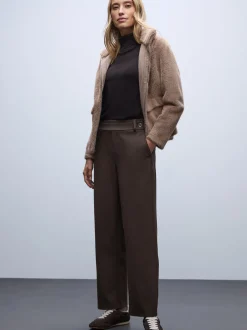 Street One Damen Jerseyhose in schoko - Länge: lang