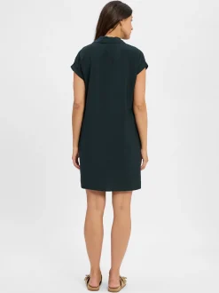 Street One Damen Kleid in tanne - Ärmel: kurzarm