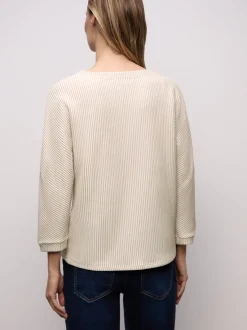 Street One Damen Langarmshirt in beige ecru