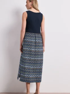 Street One Damen Sommerkleid in marine mehrfarbig