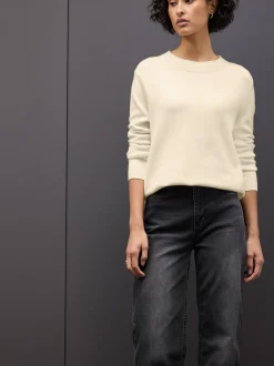 Street One Damen Strickpullover in ecru - Ärmel: langarm