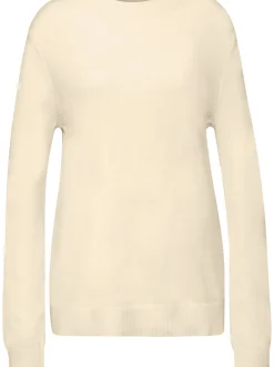 Street One Damen Strickpullover in ecru - Ärmel: langarm