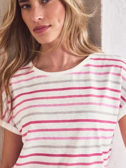 Street One Damen T-Shirt in ecru pink