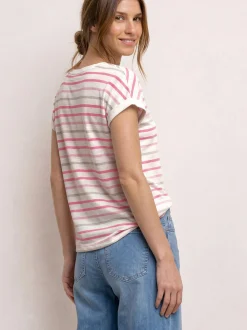 Street One Damen T-Shirt in ecru pink