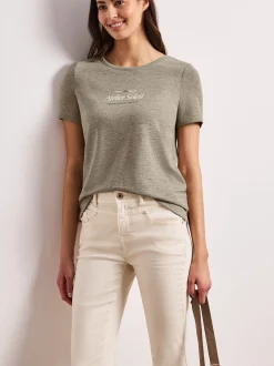 Street One Damen T-Shirt in kitt - Ausschnitt: Rundhals