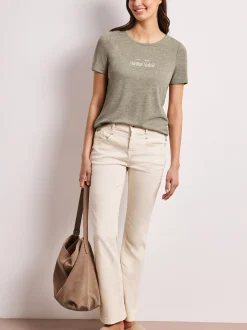 Street One Damen T-Shirt in kitt - Ausschnitt: Rundhals