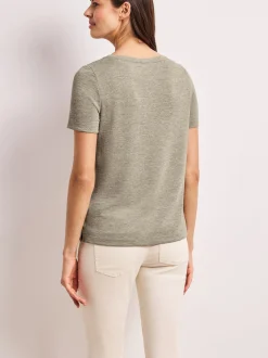 Street One Damen T-Shirt in kitt - Ausschnitt: Rundhals