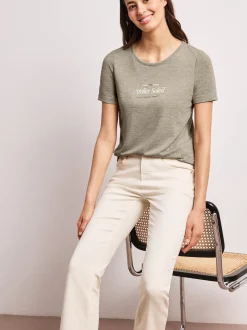 Street One Damen T-Shirt in kitt - Ausschnitt: Rundhals