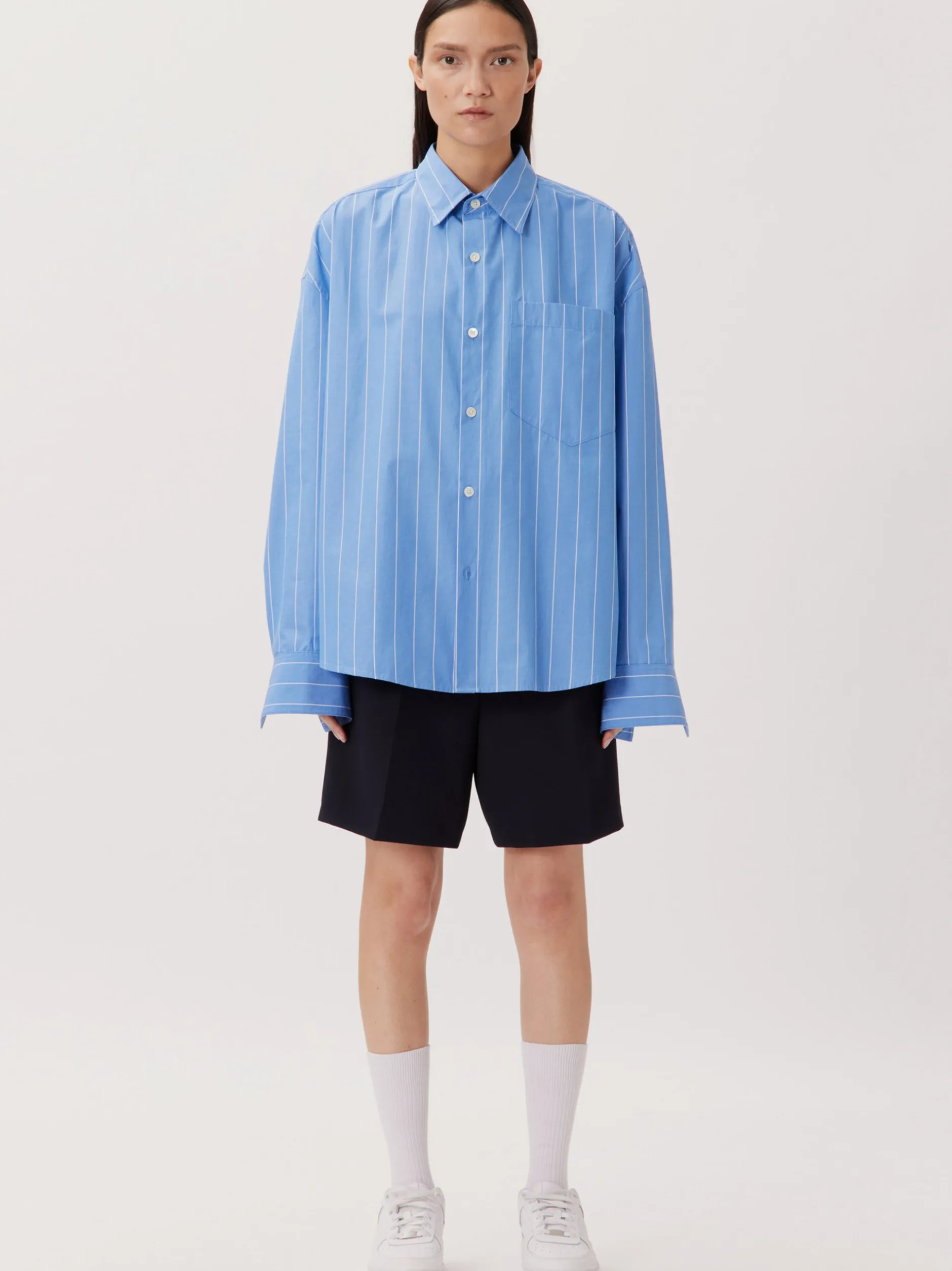 Studio Seidensticker Herren Casual Hemd - Unisex - Oversized Fit in blau