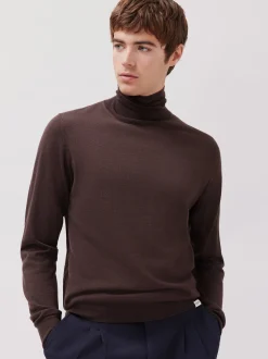 Studio Seidensticker Herren Rollkragenpullover - Regular Fit in braun